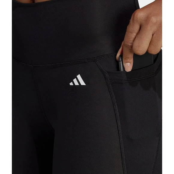 Adidas Aerotek Optime Stash Pocket High Rise 7/8  Black Leggings 2XL/P - Picture 3 of 9